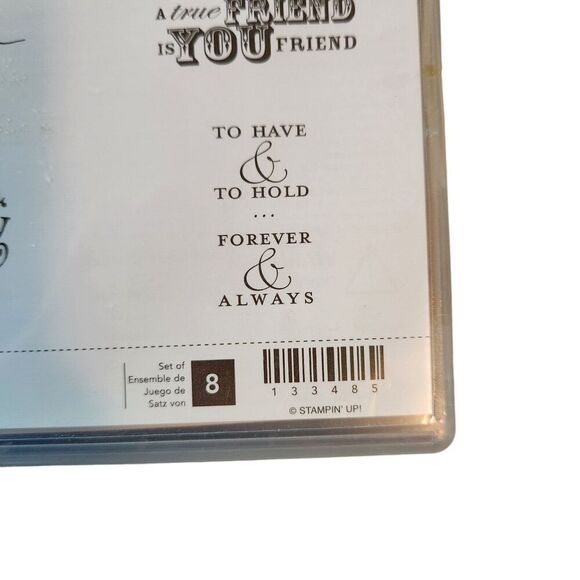 Stampin' Up! BEST OF GREETINGS Stamp Set of 8 133485 Love Thanks Sentiments - Picture 3 of 5